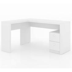 Mesa Para Escritorio De Canto Me4129 Branco Branco