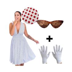 Fantasia Vestido Anos 60 Completa Anos 70 80 Vintage Adulto Feminino Retrô Baile Hippie Rock and Roll Woodstock Pinup