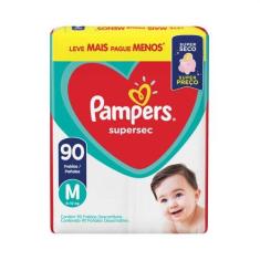 Fralda Supersec M Pampers 90 Unidades , M, 90