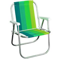 Cadeira De Praia Varanda Alta Standart Em Alumínio Cores diversas - Cad0047 - Botafogo