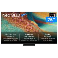 Smart TV 75" Samsung Ultra 4K Neo QLED Ultra QN85F QN75QN85FAGXZD 120Hz Tizen NQ4 AI Gen2 Bixby Alexa 4 HDMI