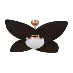 Ventilador de Teto Kovalski Cobre 4 Pás Palmae Tabaco 127V - CASAH, 11