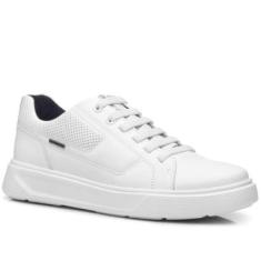Tênis Casual Pegada Masculino em Couro Branco 110923-01-Masculino