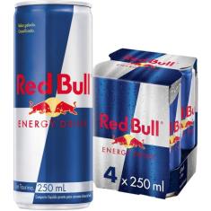 Energético Red Bull Energy Drink Pack Com 4 Latas De 250Ml
