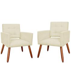 Kit 02 Poltronas Decorativa Camila Suede - DS Estofados