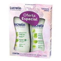 Lucretin Fresh - Kit Sabonete Líquido Íntimo, 200Ml, Pacote de 2 Unidades