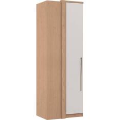 Guarda-Roupa de Canto Reto 1 Porta Elegance Móveis Castro Angelin/Blanc