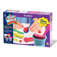 Diver Massa Massinha de Modelar Kit Sundae com 4 Potes 8078 - Divertoys