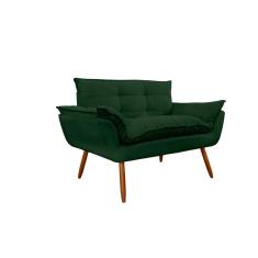 Namoradeira Decorativa para Sala de Estar Opala Suede Verde - Montanaris Decor