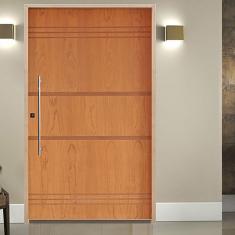 Porta Belíssima 7 Padrão Batente Ecológico 14 Fechadura Rolete Puxador Tubo 72 X 210 Esquerdo Natural