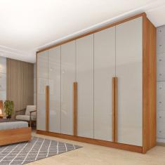 Guarda Roupa Casal 6 Portas 6 Gavetas Realeza-cinamomo-off White Tcil Móveis