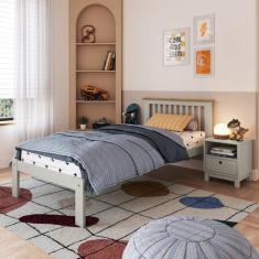 Cama de Solteiro Júlia de Madeira Maciça - B&B