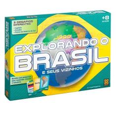 Jogo Explorando O Brasil - Jogo De Tabuleiro- Grow