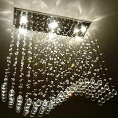 LUSTRE PARA SALA DE JANTAR,COM 80CM DE ALTURA EM CRISTAIS LEGÍTIMOS ASFOUR 30MM