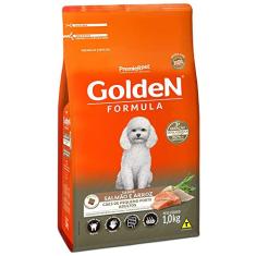 Ração Golden Fórmula Mini Bits para Cães Adultos de Pequeno Porte Sabor Salmão e Arroz, 10,1kg Premier Pet Para Todas Pequeno Adulto,