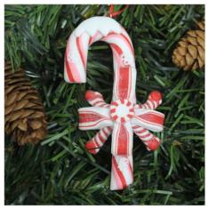 Kit 4 Enfeite Pendente Para Árvore De Natal Doce Bengala 12cm