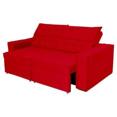 Sofá Austrália 3,00m 5 Lugares Retrátil E Reclinável D35 - Vermelho