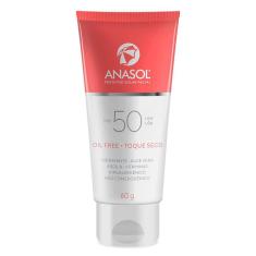Protetor Solar Facial 50 FPS Anasol Toque Seco Oil Free Hipoalergênico Não Comedogênico Vegano e Cruelty Free