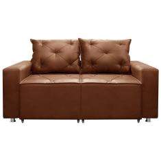 Sofá 2 Lugares Retrátil E Reclinável Bariloche 1.80cm C/ Molas - Veludo Terracota