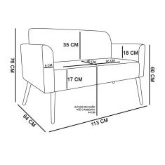 Namoradeira Marisa Suede Pés Palito Natural Verde