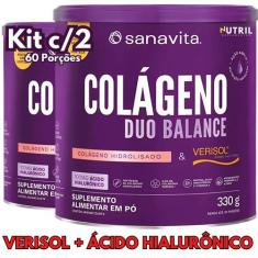 Kit 2X Colágeno Duo Balance em pó ( Verisol e Ácido Hialurônico Hyalur