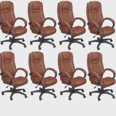 Kit 8 Cadeira de Escritório Presidente Corino Office Córdoba