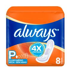 Absorvente Always Super Proteção Suave Sem Abas P 8 Unidades