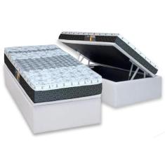 Cama Box Baú Solteiro: Colchão Molas Bonnel Castor System Class One Fa