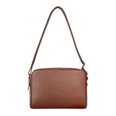 Bolsa quadrada de couro liso Daiana-Feminino