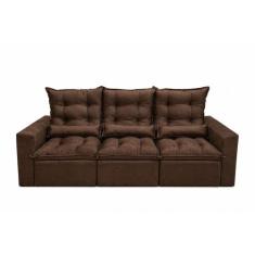 Sofá Retrátil e Reclinável 2,10m C/ 03 Módulos em Tecido Suede - Venez