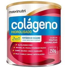 Colágeno Hidrolisado 2 em 1 Zero (250G) - Sabor Frutas Vermelhas, Maxinutri
