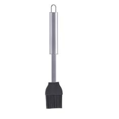 Pincel de Silicone com Cabo Inox 25cm Cinza Paramount