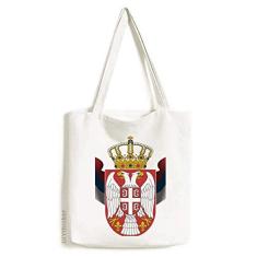 Bolsa de lona com emblema Nacional Sérvia Bolsa de compras casual