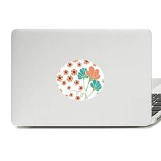 Adesivo de notebook com emblema de vinil e tinta de planta laranja