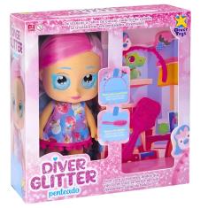 Boneca My Little Glitter Menina Penteados Divertoys