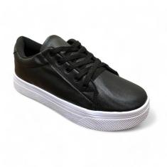 Tênis Feminino Casual Classico com Cadarço e Solado Plataforma Antider