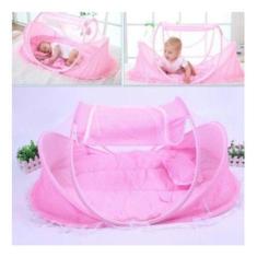 Berço Mosquiteiro Tenda Portátil Compacto Com Zíper - oem, Rosa