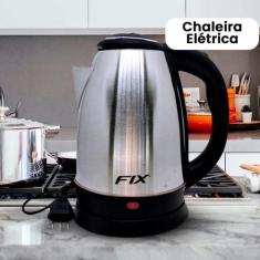 Chaleira Elétrica Inox  jarra  de 1,8 Litros Fix   110v , 1,8l, 110V, 
