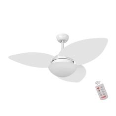 Ventilador de Teto Dormamu Branco Fosco 3 Pás Branco 127V com Controle