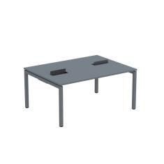 Mesa Plataforma Dupla Com Pé De Aço Para Coworking 150x120 Pdc15-12-2p Grafito