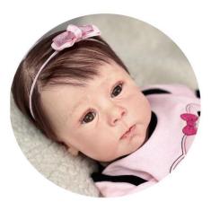 Bebe Reborn Boneca Silicone Realista Menina Enxoval Completo com 20 It