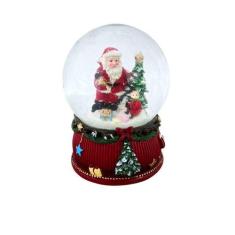 Enfeite Globo De Natal Musical Neve 14cm - CROMUS