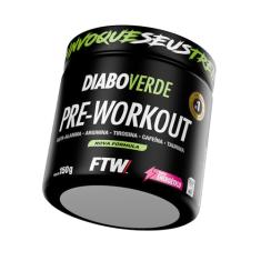 FTW Pré-Treino Diabo Verde em Pó com Cafeína, Aminoácidos Beta‑Alanina e Arginina para Treinos e Atividades Físicas - Pote 150g (Sabor: Energético)