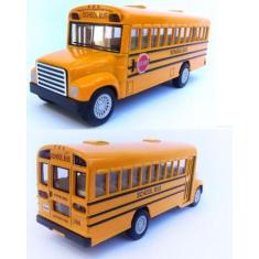 Coleção Miniatura Ônibus Escolar Americano Antigo Ferro - Kinsmart