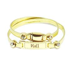 Pulseira Alice Monteiro Peace Dourada.