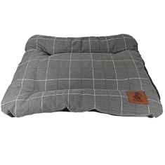 Cama Para Cachorros Grande 100x80 Cm Golden Labrador Pitbull - Cinza