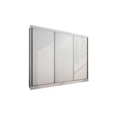 Guarda Roupas 3 Portas De Correr E 6 Gavetas Diamond Plus Branco - Novo Horizonte