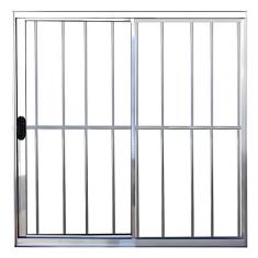 Janela de Alumínio Brilhante Vitro de Correr 2 Folhas Com Grade CMC Mo