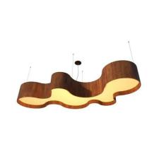 Lustre Pendente Semi Cilíndrico 145cm em Madeira Imbuia - FOXLustres