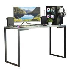 Mesa de Escritório Industrial Cinza 120cm Mood Madesa